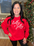 Holly & Jolly Graphic Christmas Sweatshirt