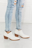 Trust Yourself Embroidered Crossover Bootie - White