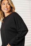 Double Take Seam Detail Long Sleeve Top
