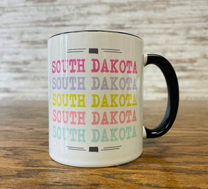 South Dakota Colorful Mug