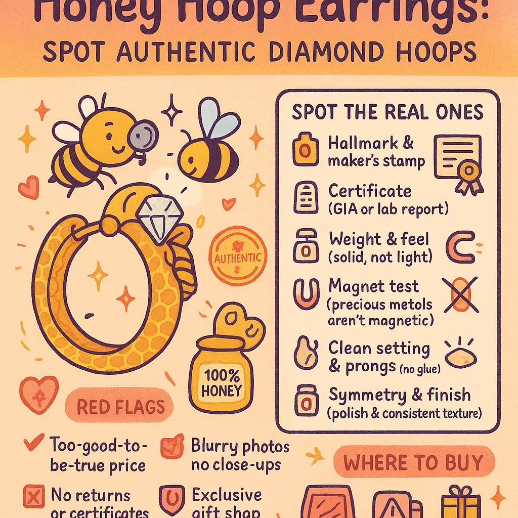 honey hoop earrings - Diamond