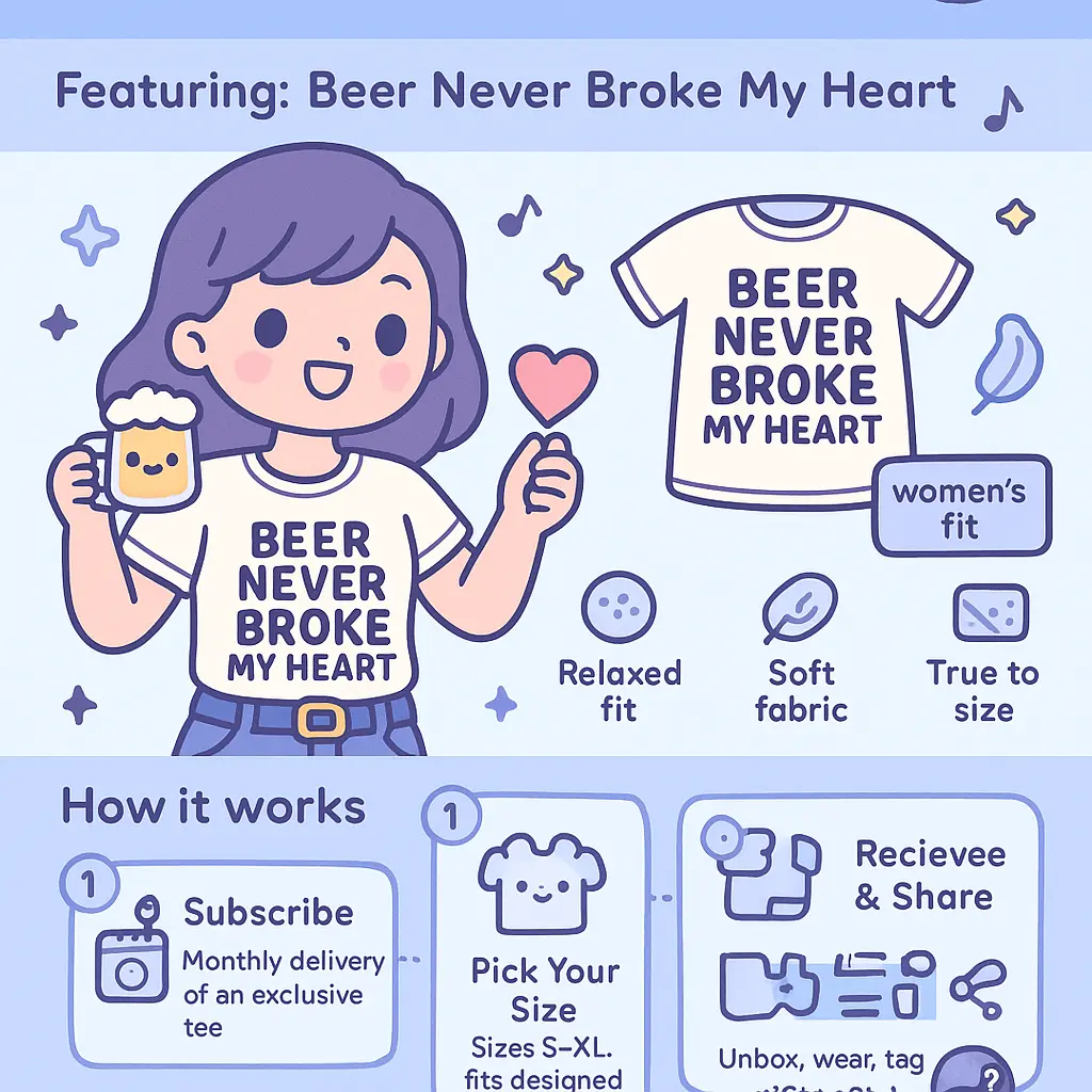 beer never broke my heart shirt - Monthly