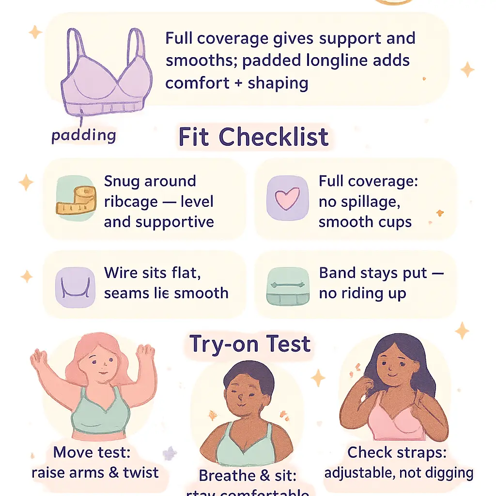 padded longline bralette - Coverage