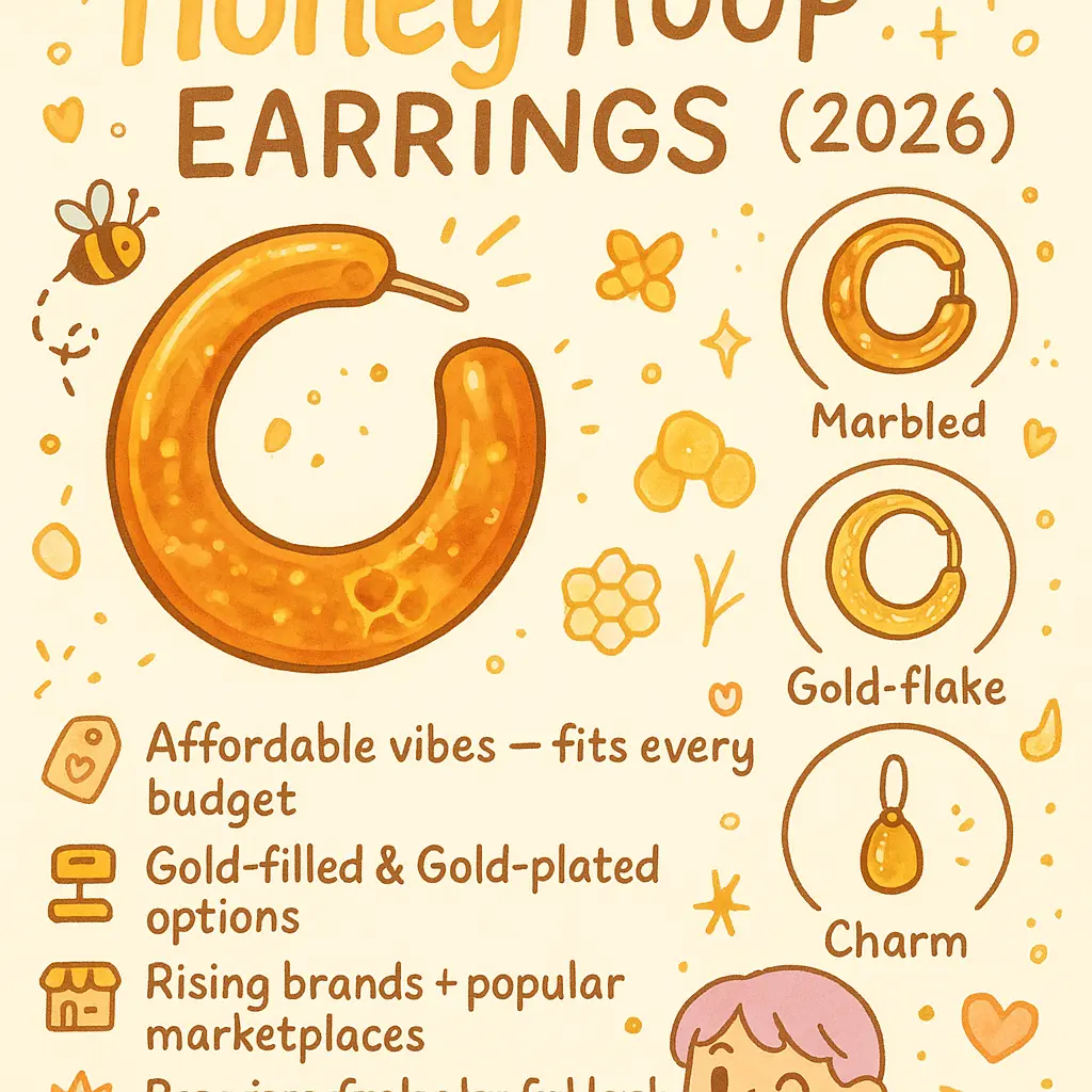 honey hoop earrings - Jewelry