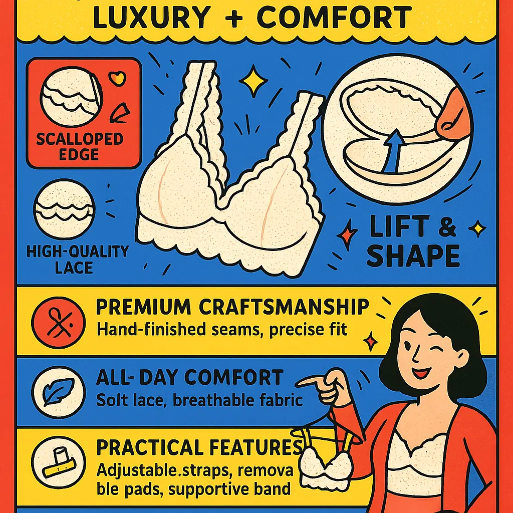 scalloped bralette - Push