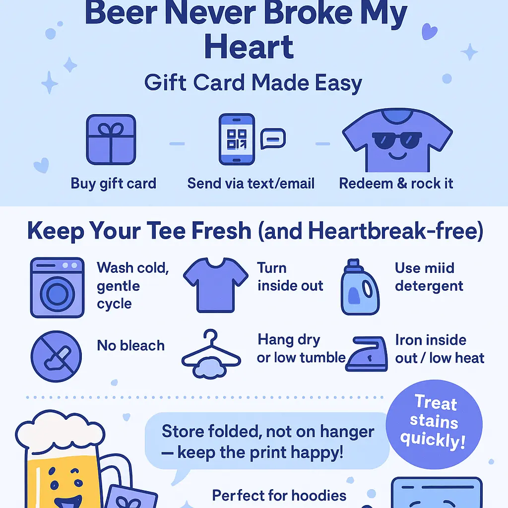 beer never broke my heart shirt - Gift