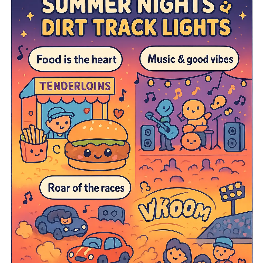 summer nights and dirt track lights - Summer