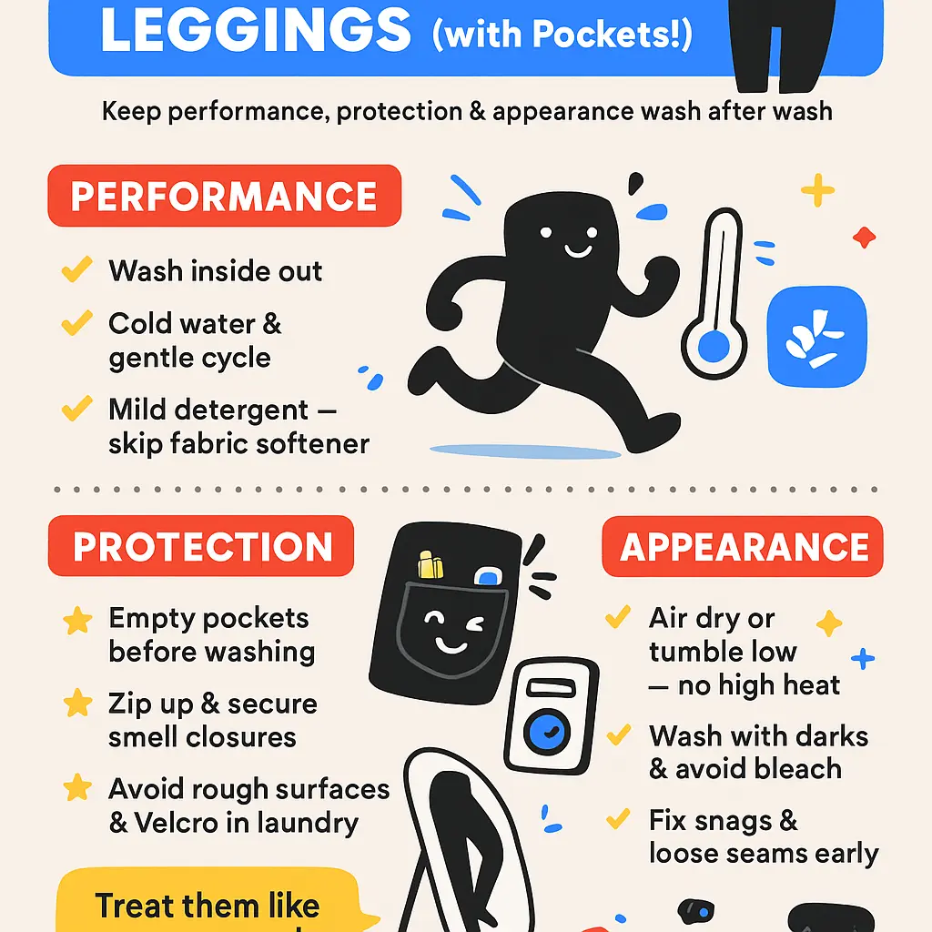 black workout leggings with pockets - Pants