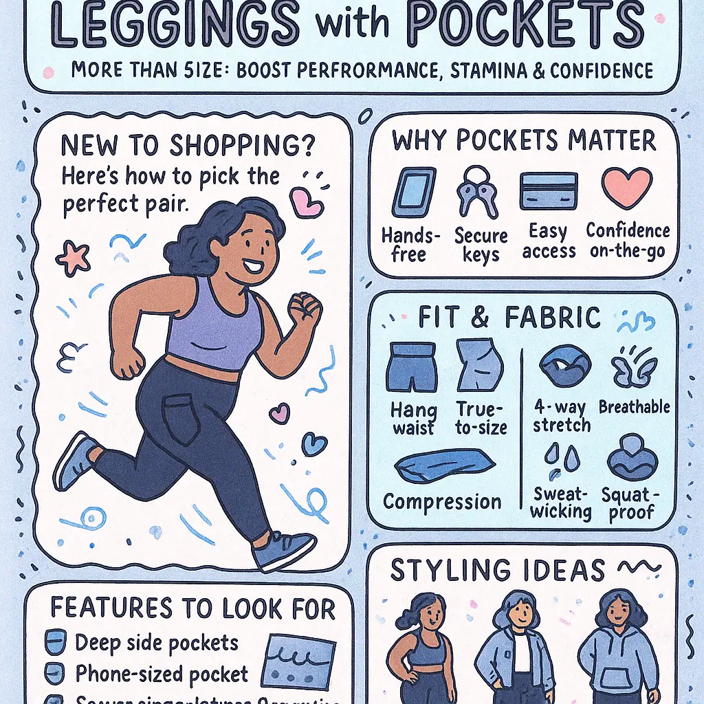 black workout leggings with pockets - Activewear