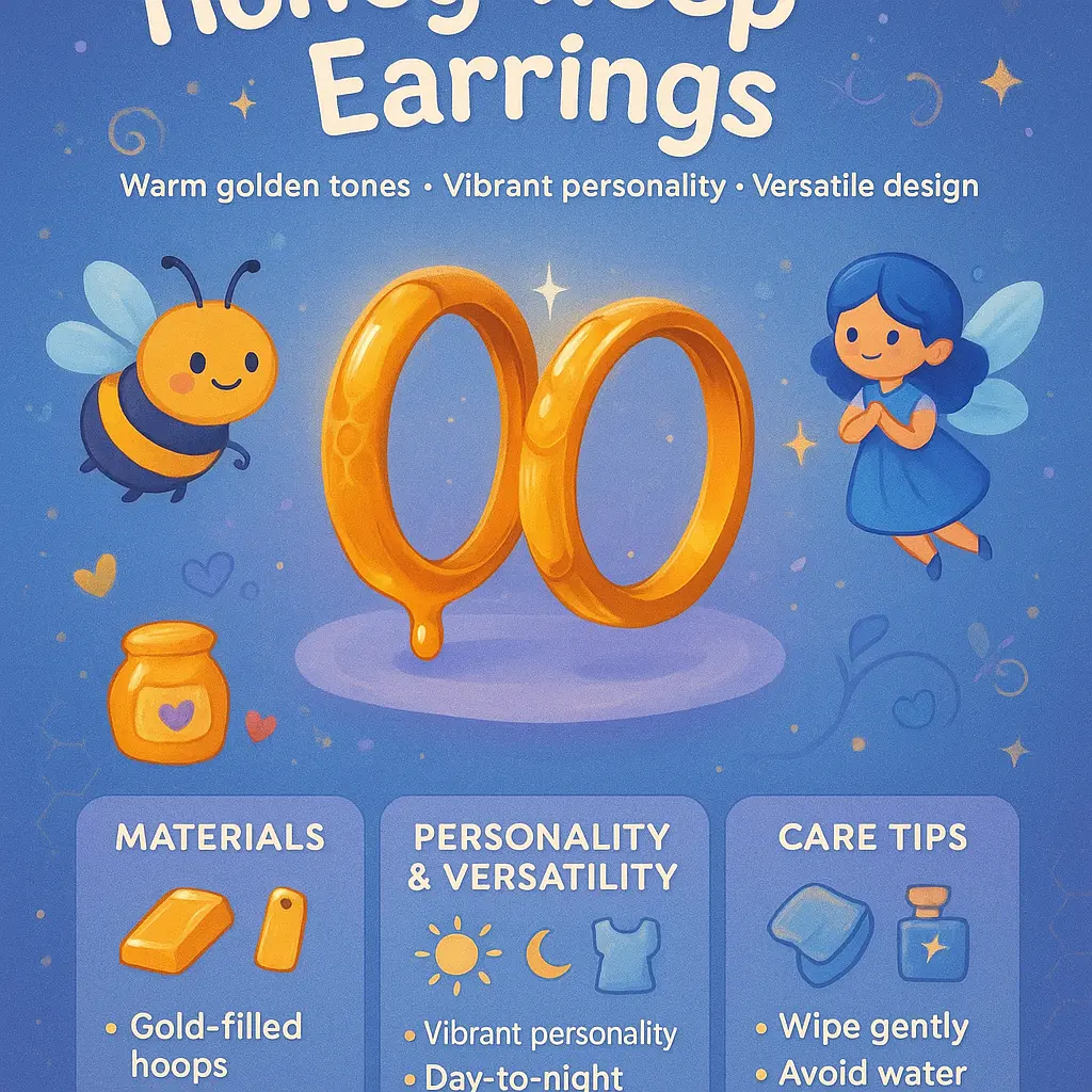 honey hoop earrings - Jewelry