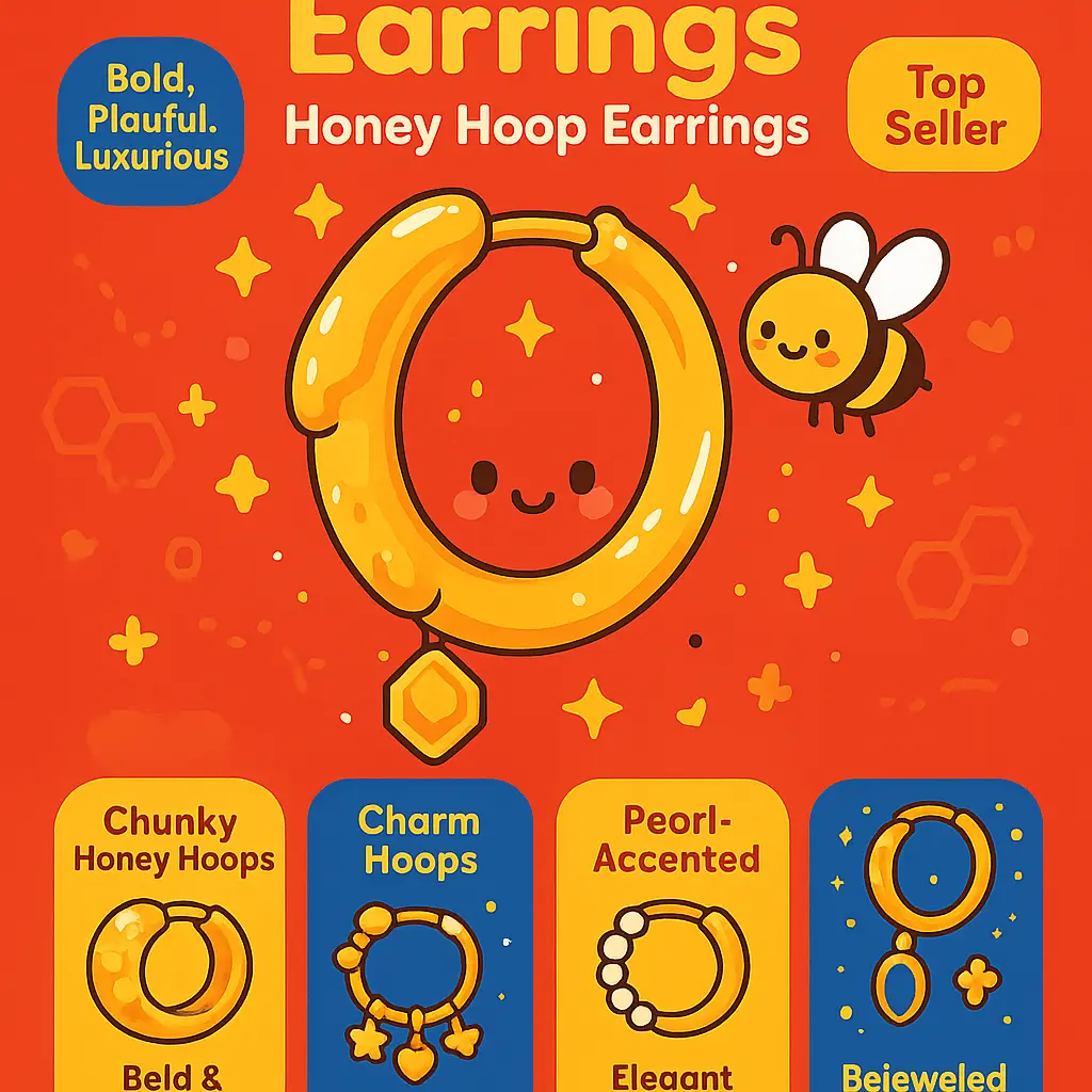 honey hoop earrings - Earrings