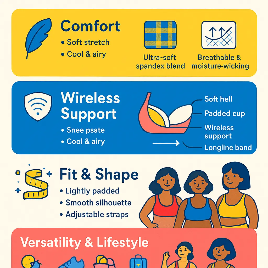 padded longline bralette - Wireless