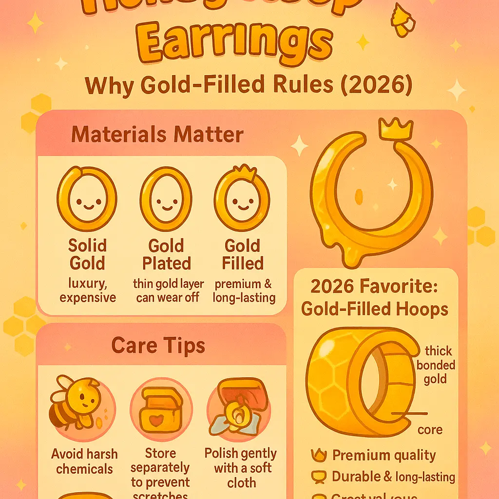 honey hoop earrings - Jewelry