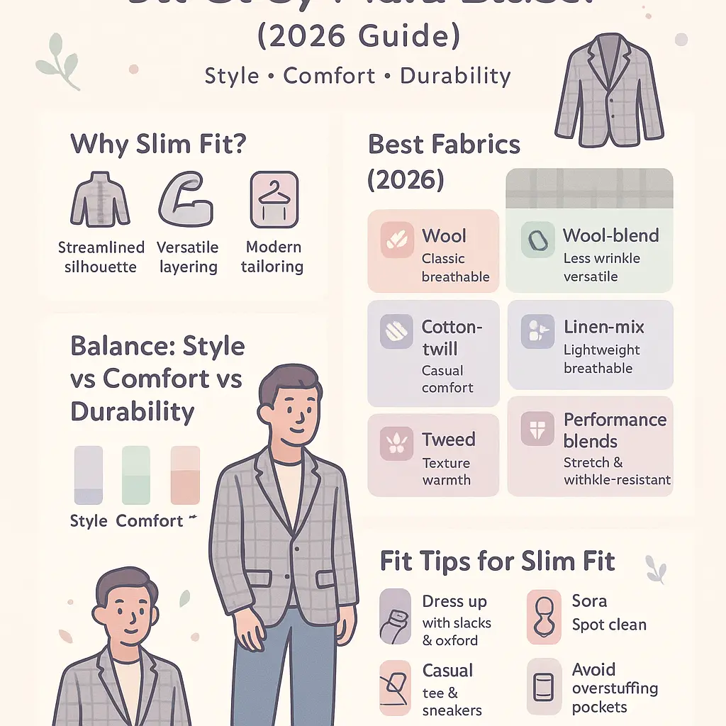 grey plaid blazer - Slim