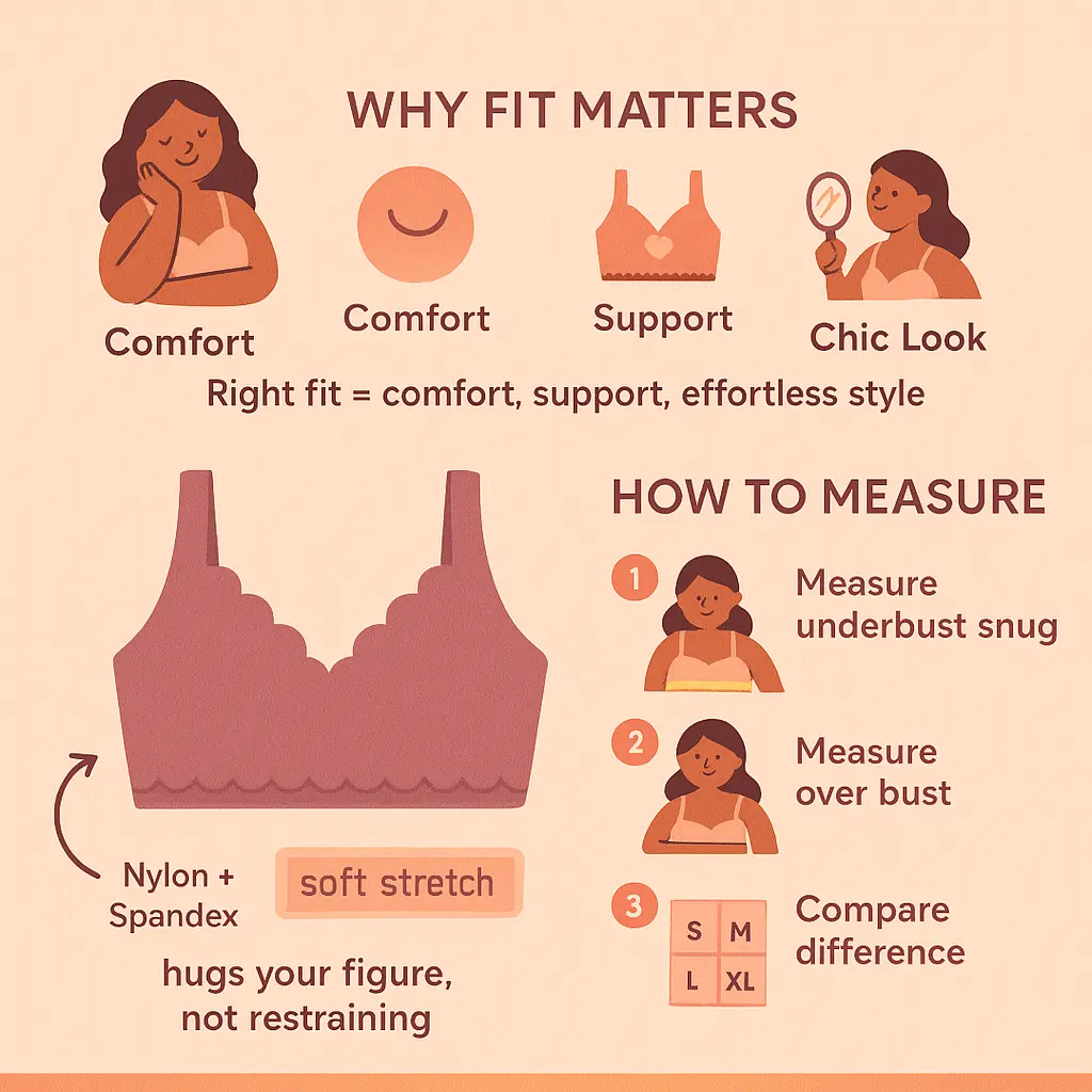 scalloped bralette - Intimates