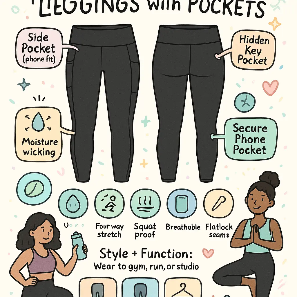 black workout leggings with pockets - Leggings