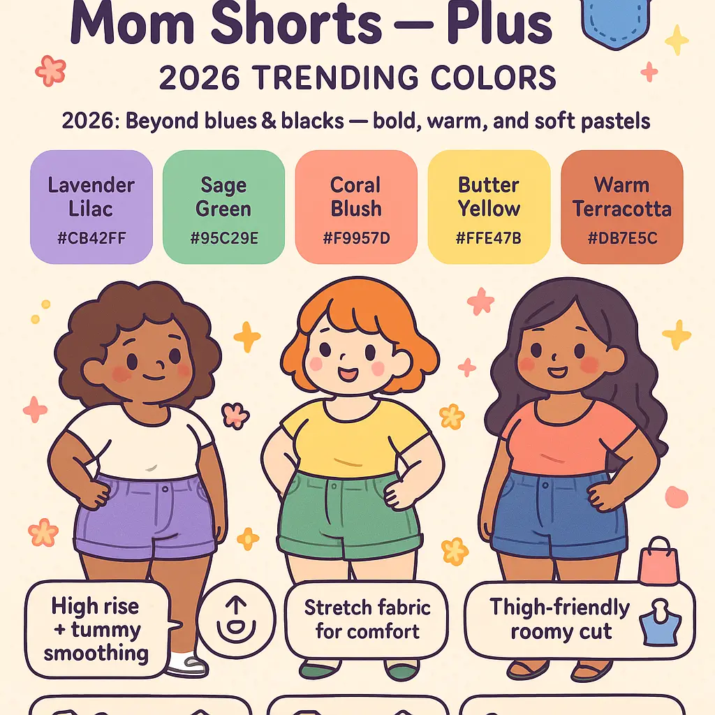 mom shorts plus - Waisted