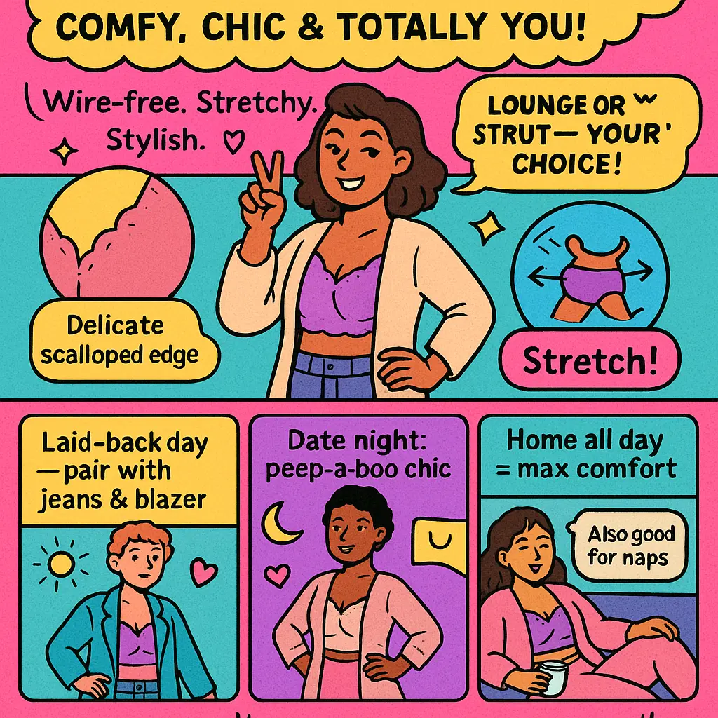 scalloped bralette - Spandex