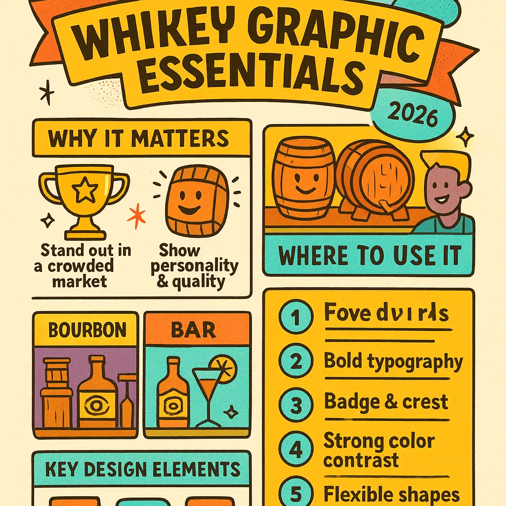 whiskey graphic - Vintage