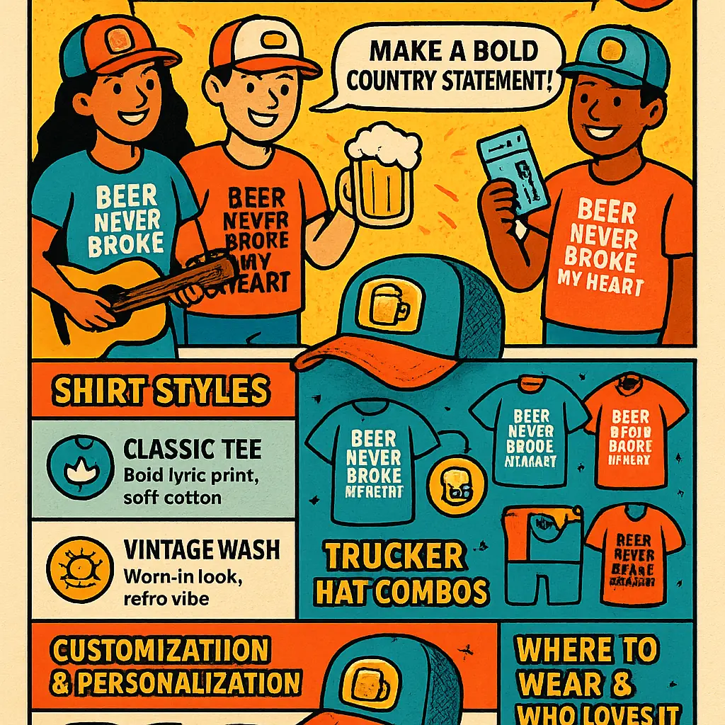 beer never broke my heart shirt - Trucker